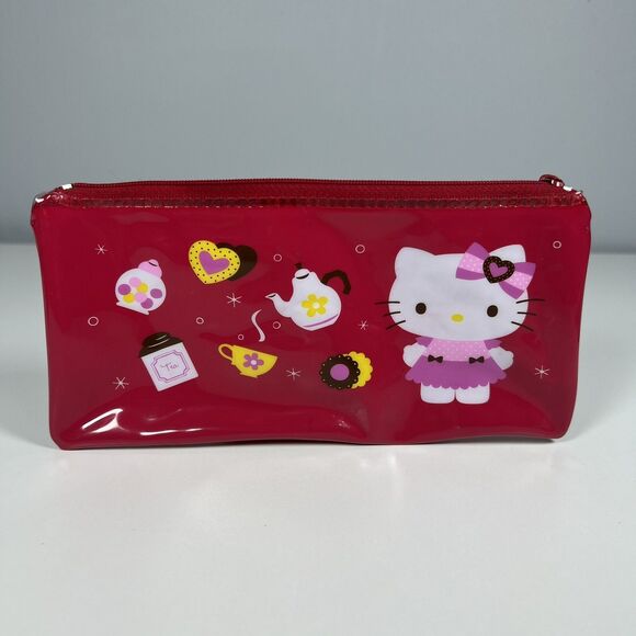 Sanrio Other - Sanrio Hello Kitty Red 2011 8” Pencil Case Pouch trinket Zipper